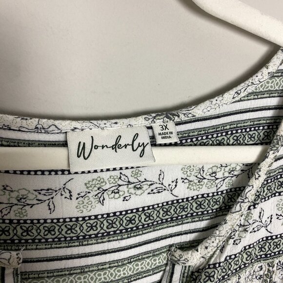 Wonderly Floral Maxi Dress Womens 3X Short Sleeves V Neck Boho - Picture 4 of 7